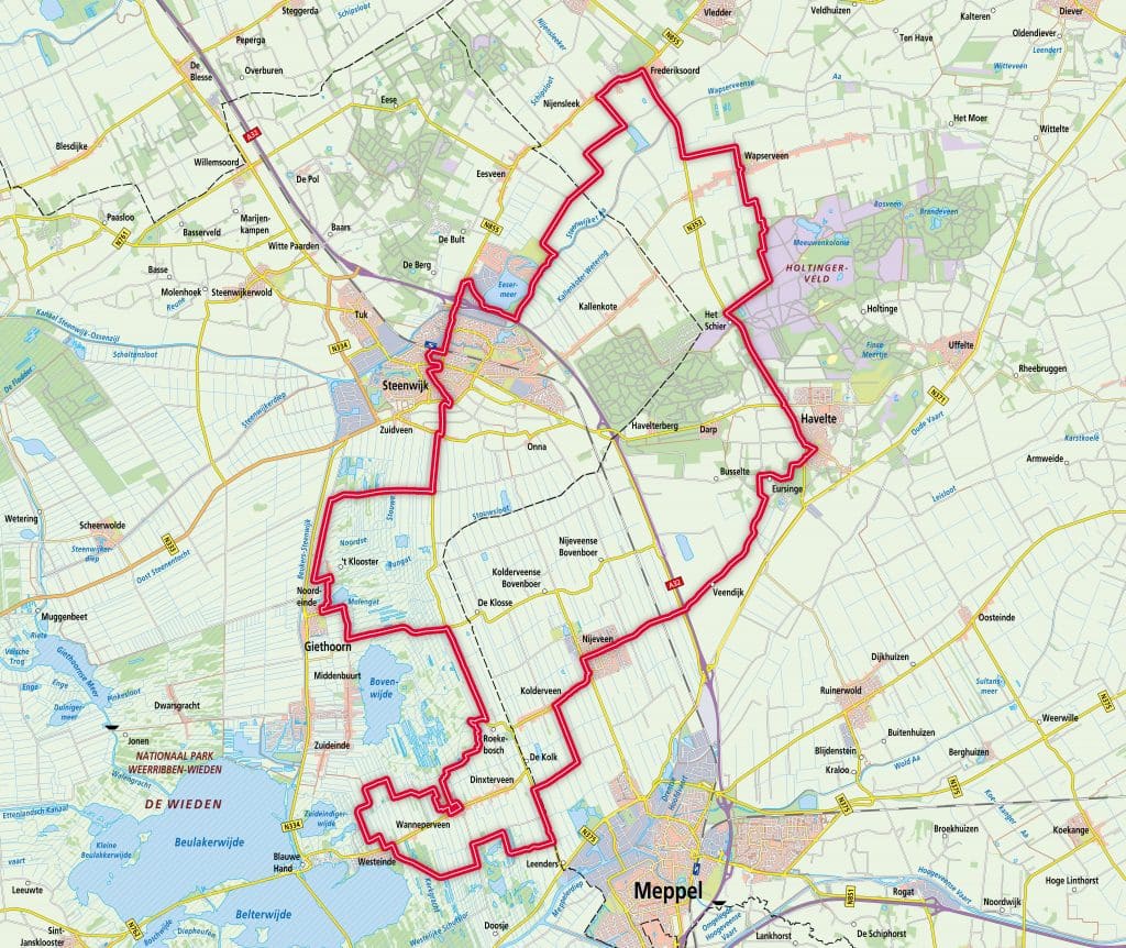 de Wieden - RTV Drenthe Havelte route Weerribben e bike